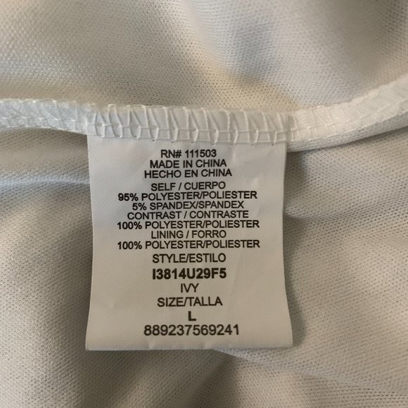 NWT Lily Rose | Halter High Neck White Maxi Dress w/ Lace Overlay | Sz Juniors L - Picture 13 of 16